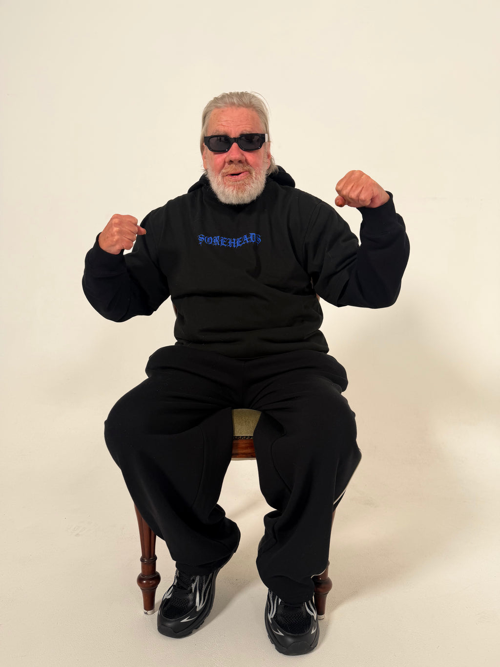 Oversized Midnight Black/Royal Blue